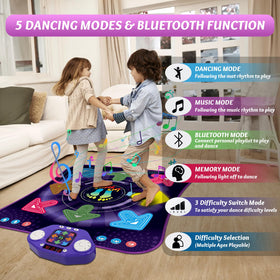 ANNKIE Bluetooth-enabled dance mat lets kids dance to personal playlists.
