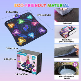 ANNKIE Dance Mat folded for compact storage after use.