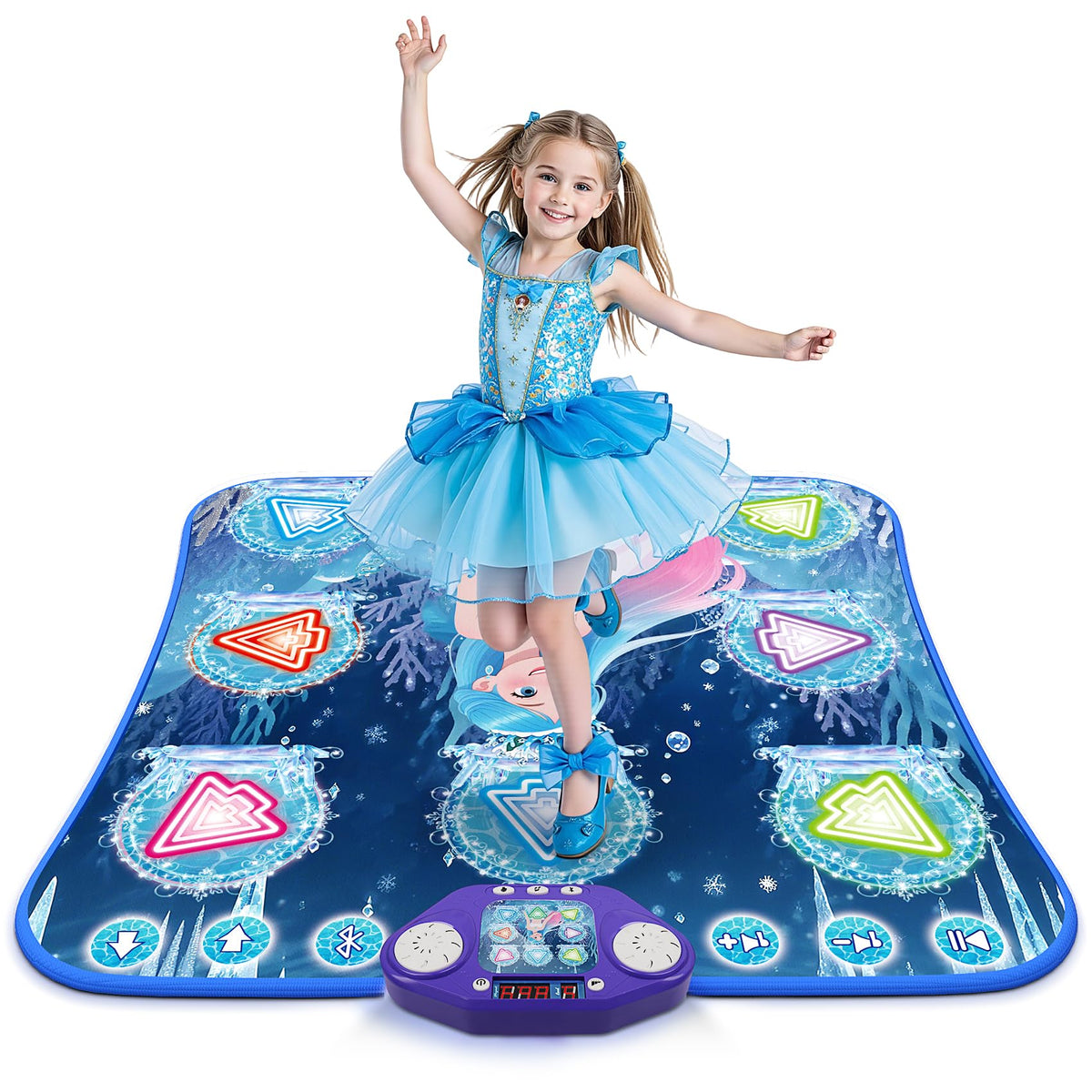 ANNKIE Dance Mat LED Buttons with colorful feedback for energetic playtime