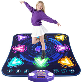 ANNKIE Dance Mat with light-up 8 buttons guiding rhythm-based play.