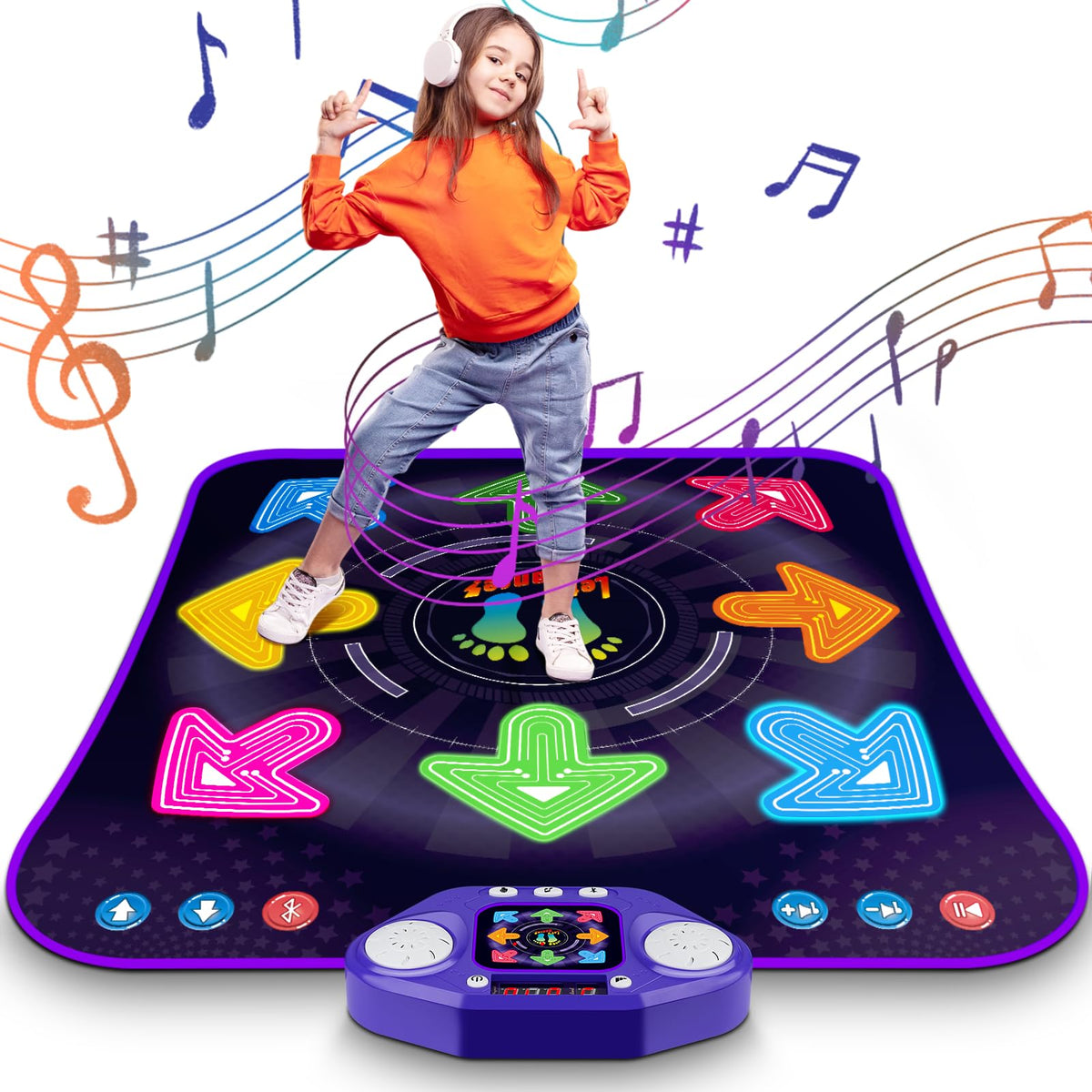 ANNKIE light-up 8-button dance mat enhances active play and rhythm learning.