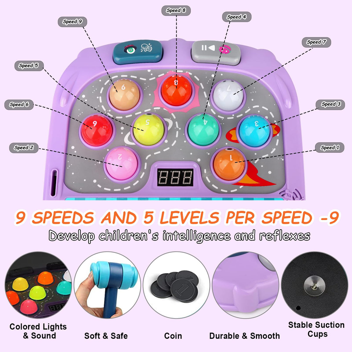 ANNKIE Pound A Mole mode variety for engaging kids in rhythmic tapping