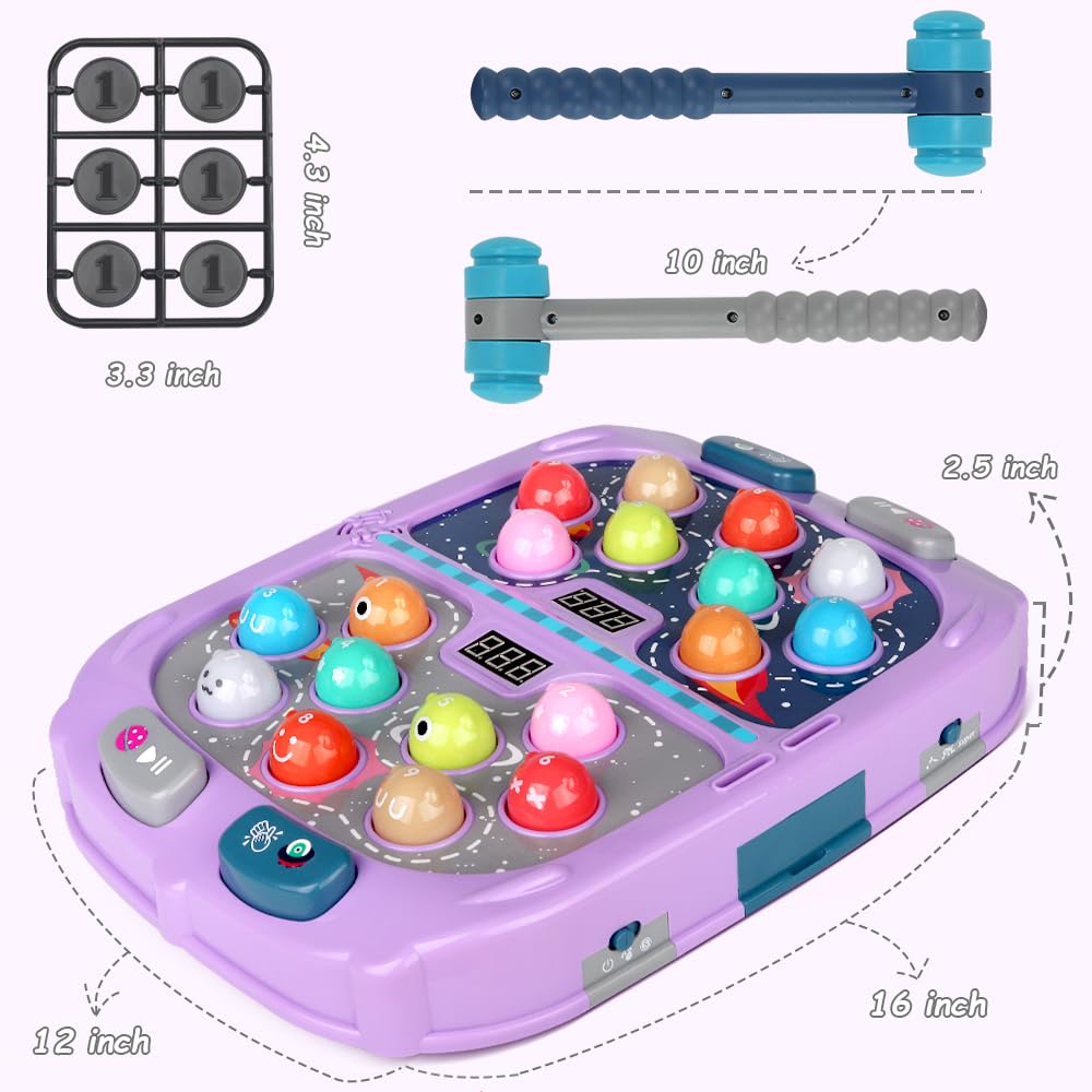 ANNKIE Soft rubber hammers reduce impact for sting-free fun