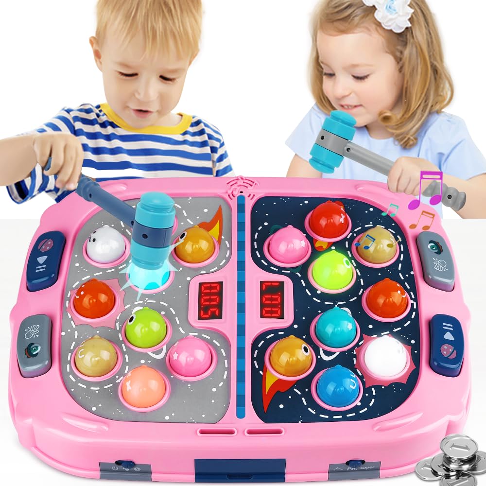 ANNKIE Toy Whack Mole play area with bright lights for interactive learning