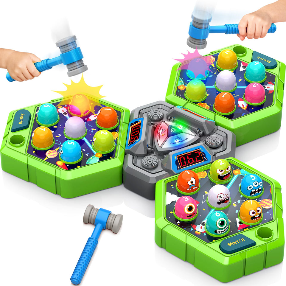ANNKIE Whack Game Mole with flashing balls enhances hand-eye coordination during play