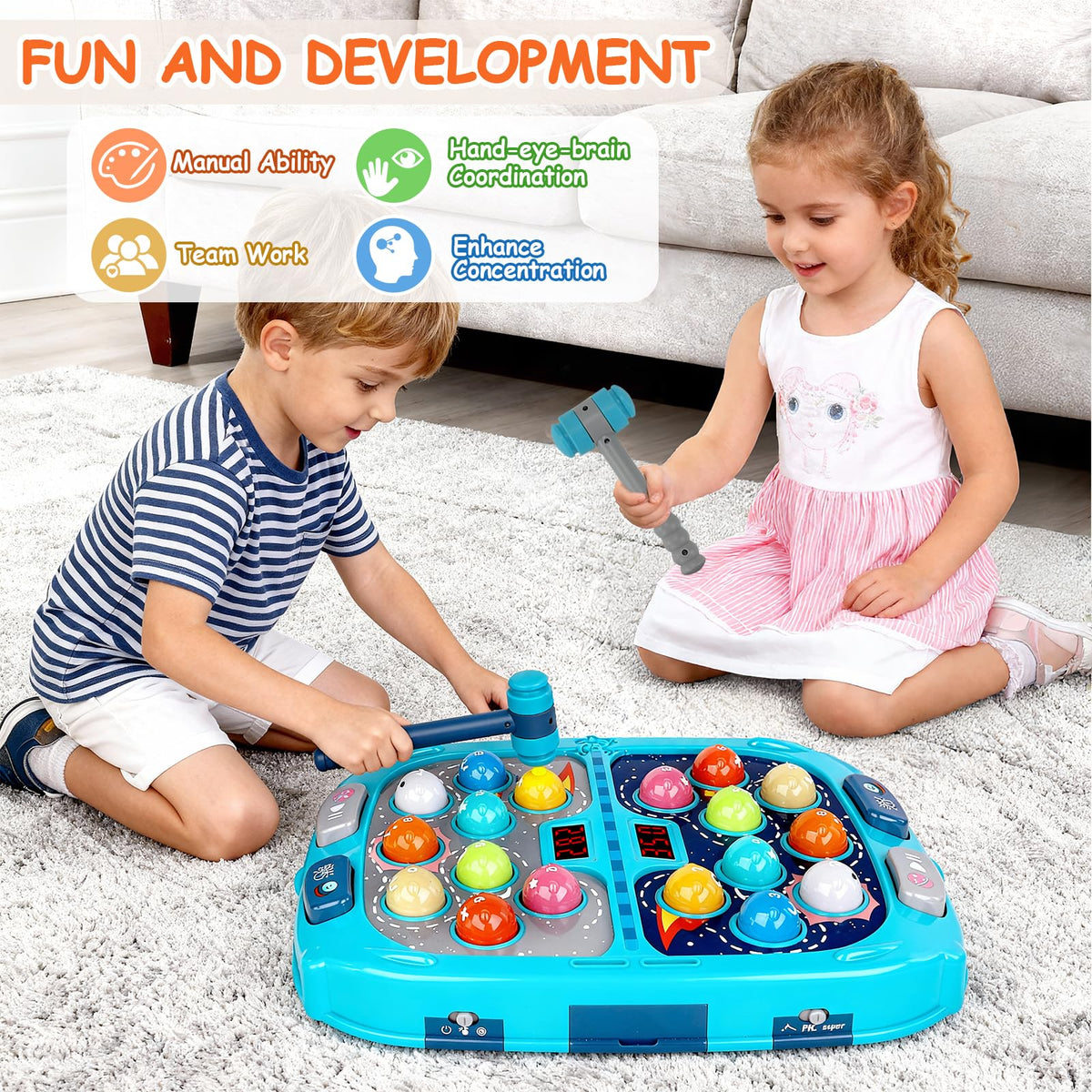 ANNKIE Whack Game Mole colorful balls energize vibrant gameplay