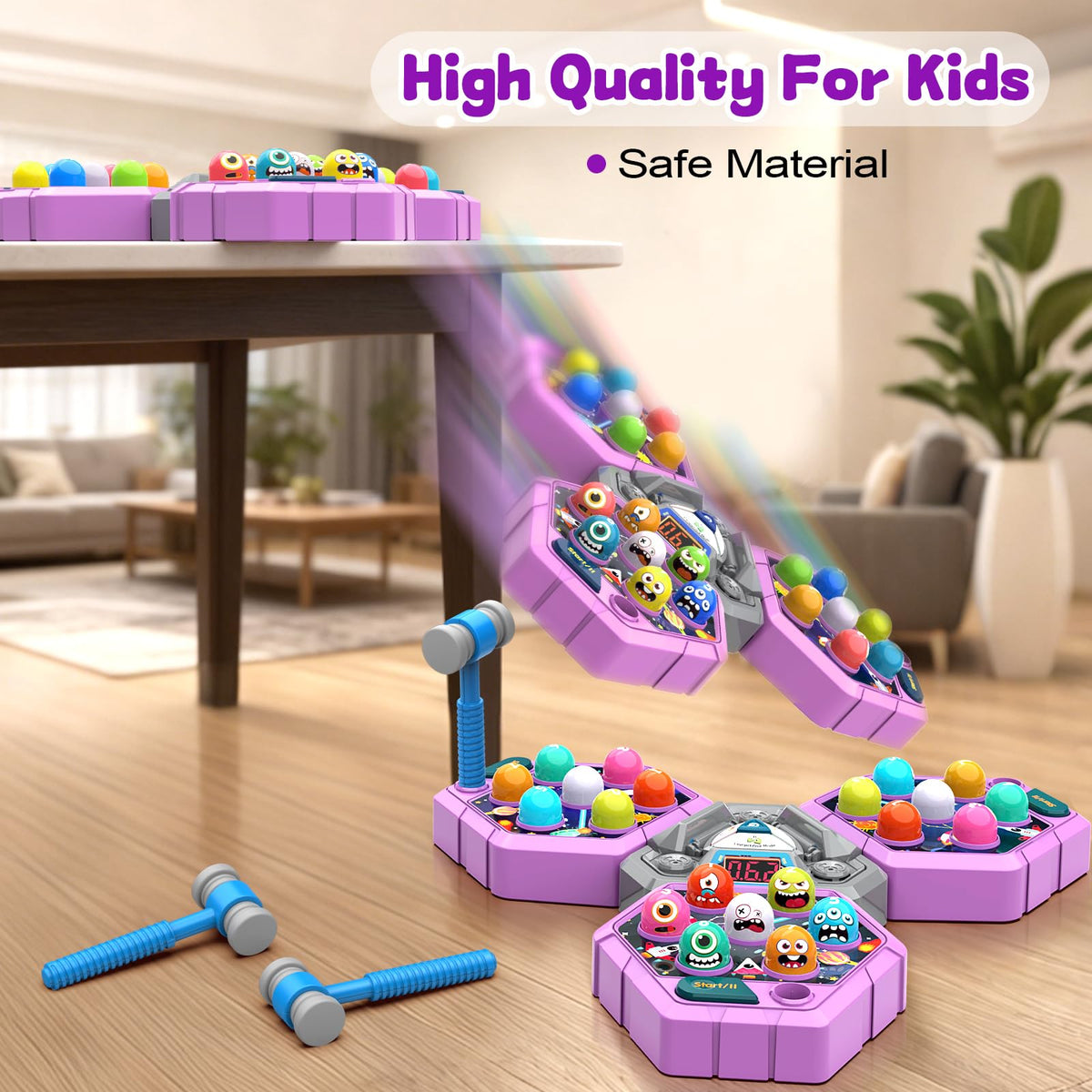 ANNKIE Whack Game Mole gift-ready packaging makes a stylish present for kids.