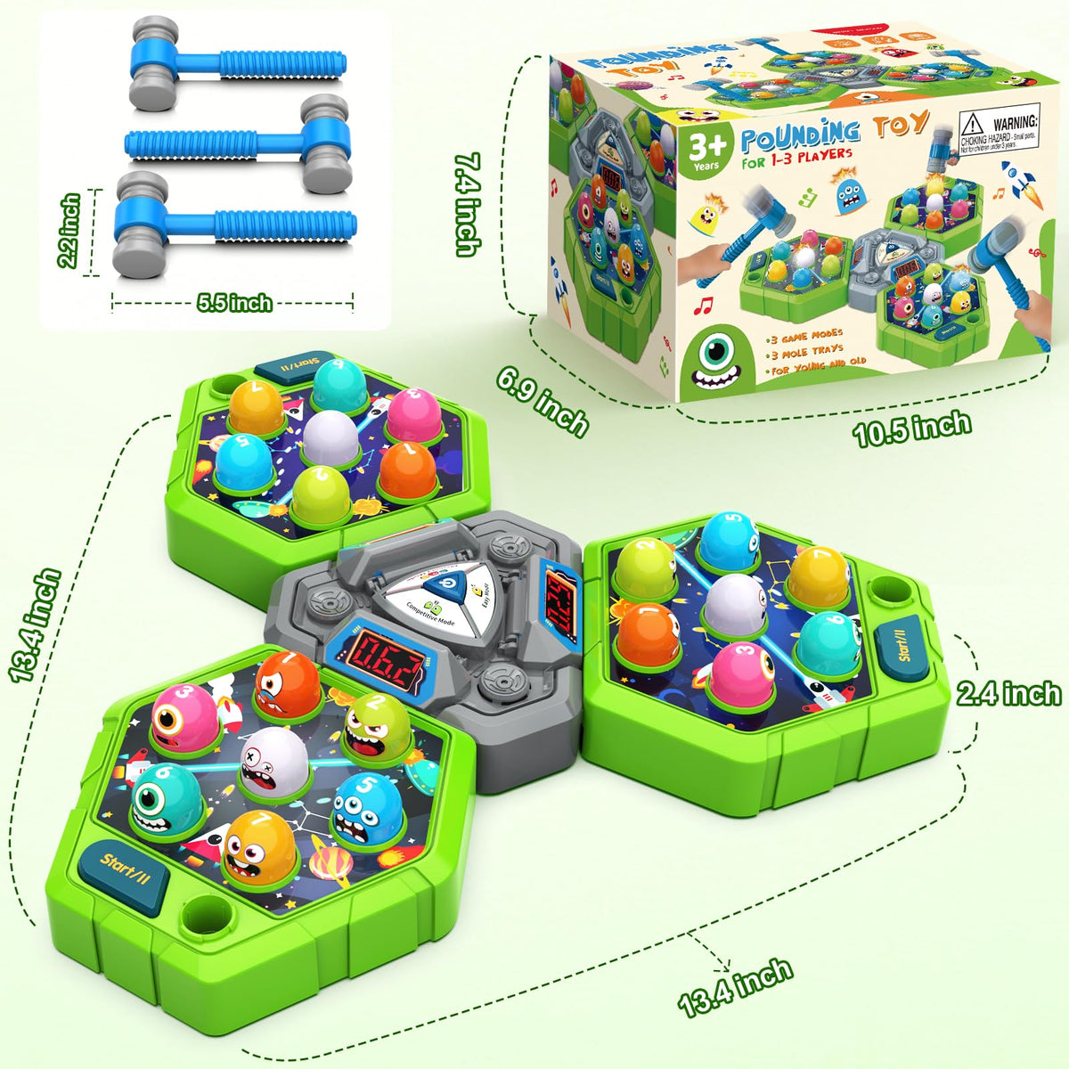 ANNKIE Whack Game Mole memory mode trains focus with rhythmic challenges