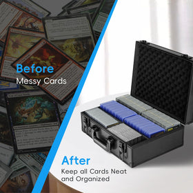 ANNLOV Toploader storage box with open lid, quick card access