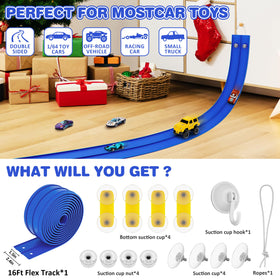 Anoozo 1/64 diecast compatibility lets kids race favorite cars.