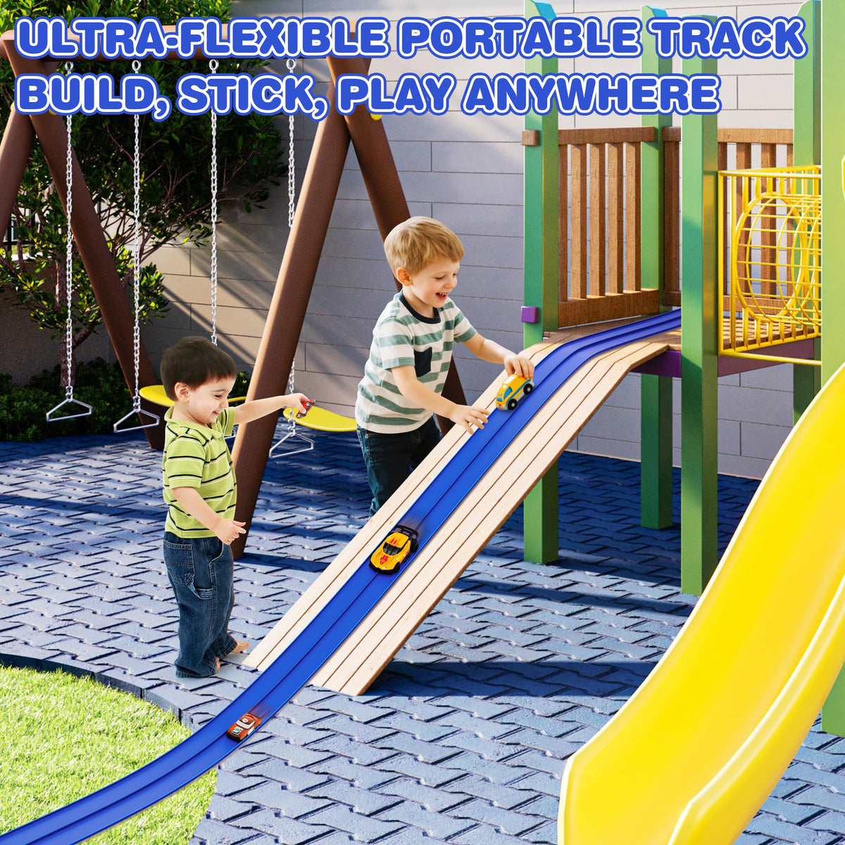 Anoozo gift-ready race track highlighting a premium, creative play experience.