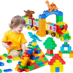 Anpcso large brick set box featuring dinosaurs enhances imaginative play and hands-on exploration.