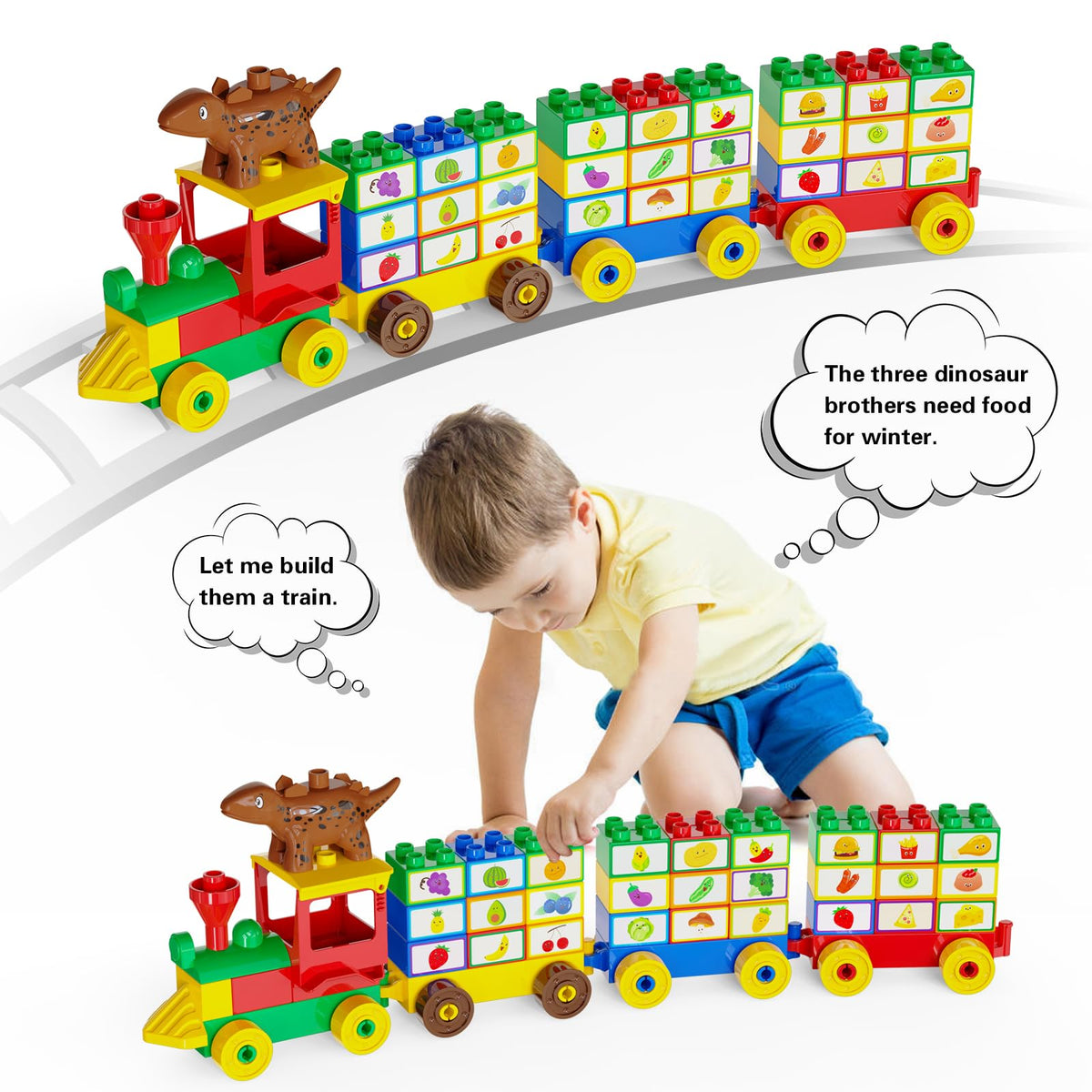 Anpcso colorful bricks promote color recognition and collaborative building fun with kids.