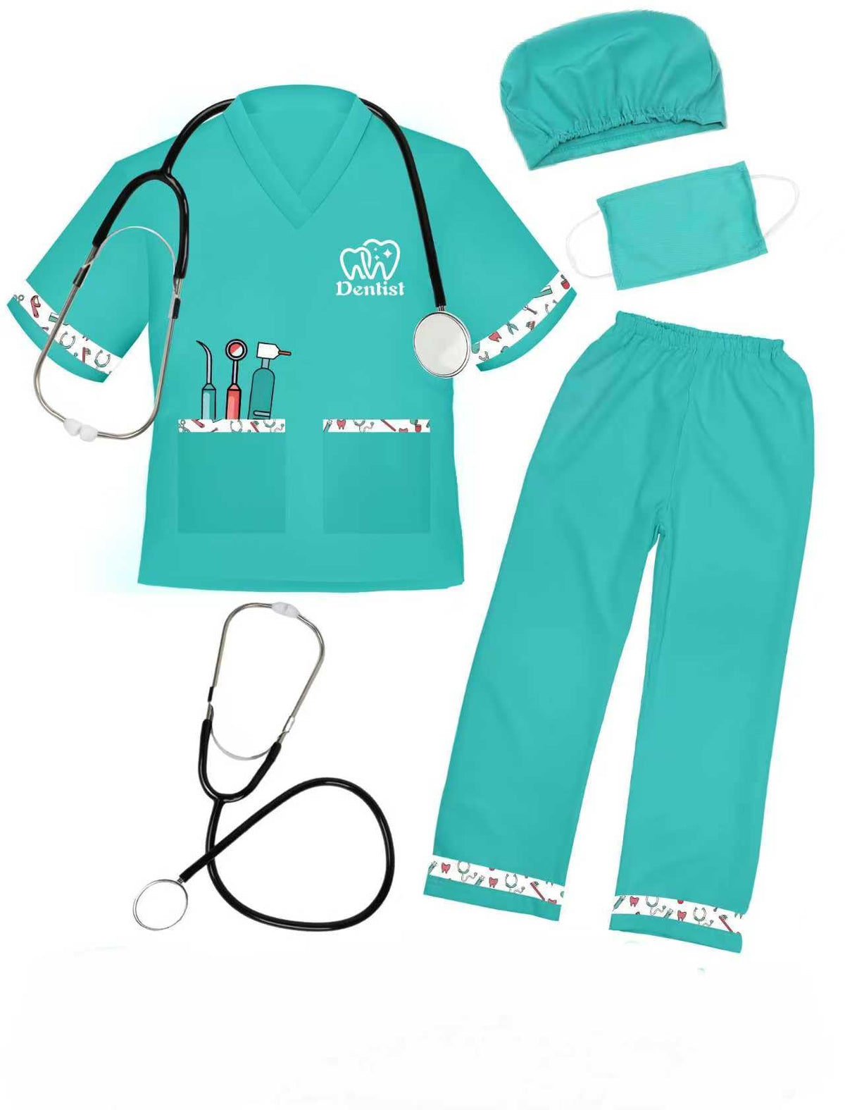 ANPHILE dentist costume logo for kids boosts imaginative role-play and Halloween fun.
