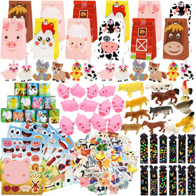 ANPHILE farm party favors assembled on a table for goody bags