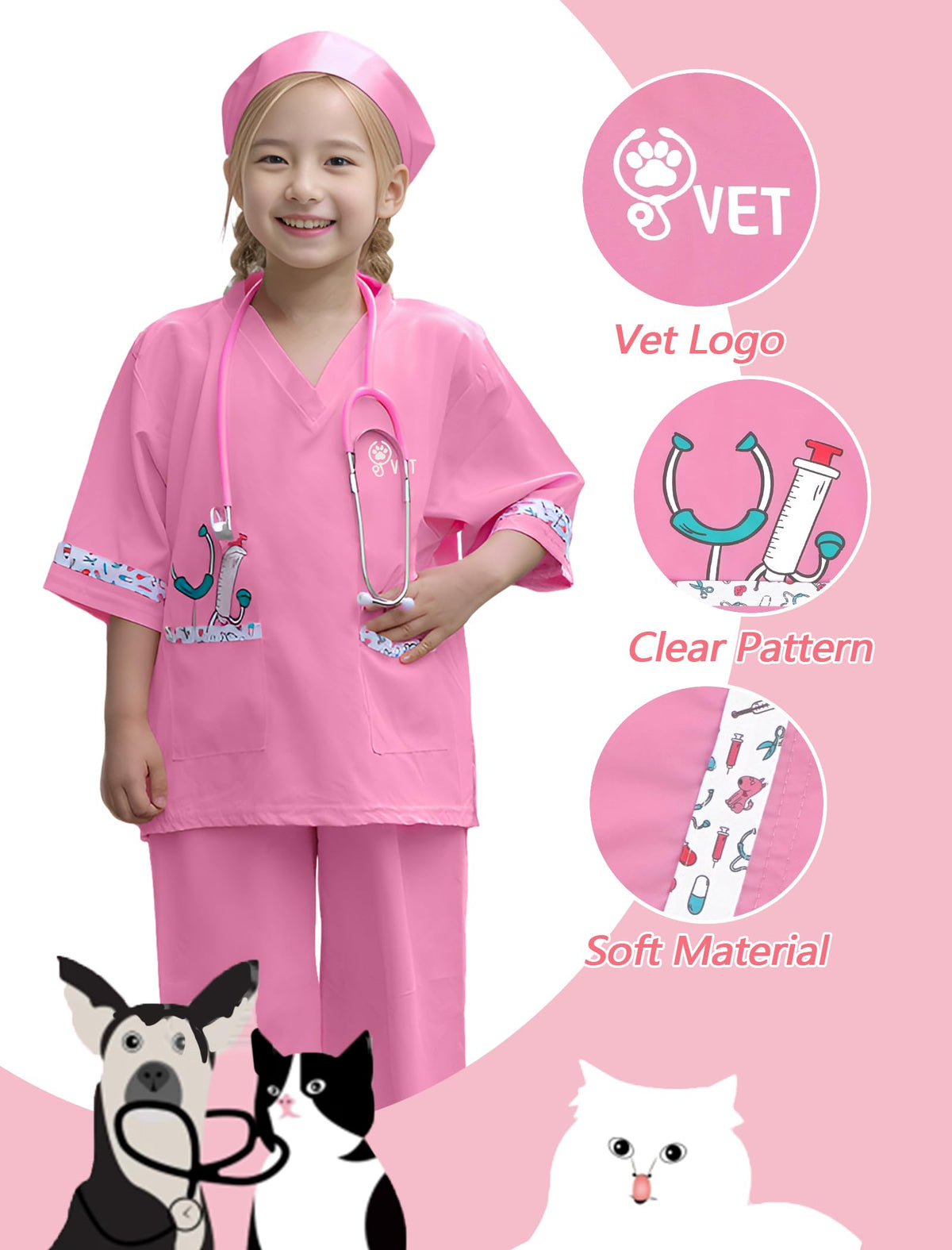 ANPHILE Two-in-one costume for doctor or veterinarian role-play adventures.