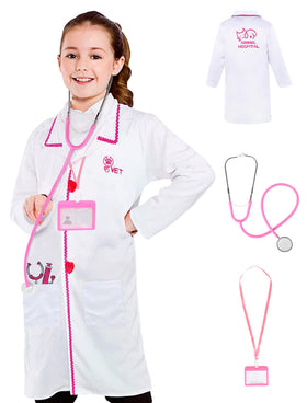 ANPHILE Vet Costume coat for kids with soft fabric for comfortable role play
