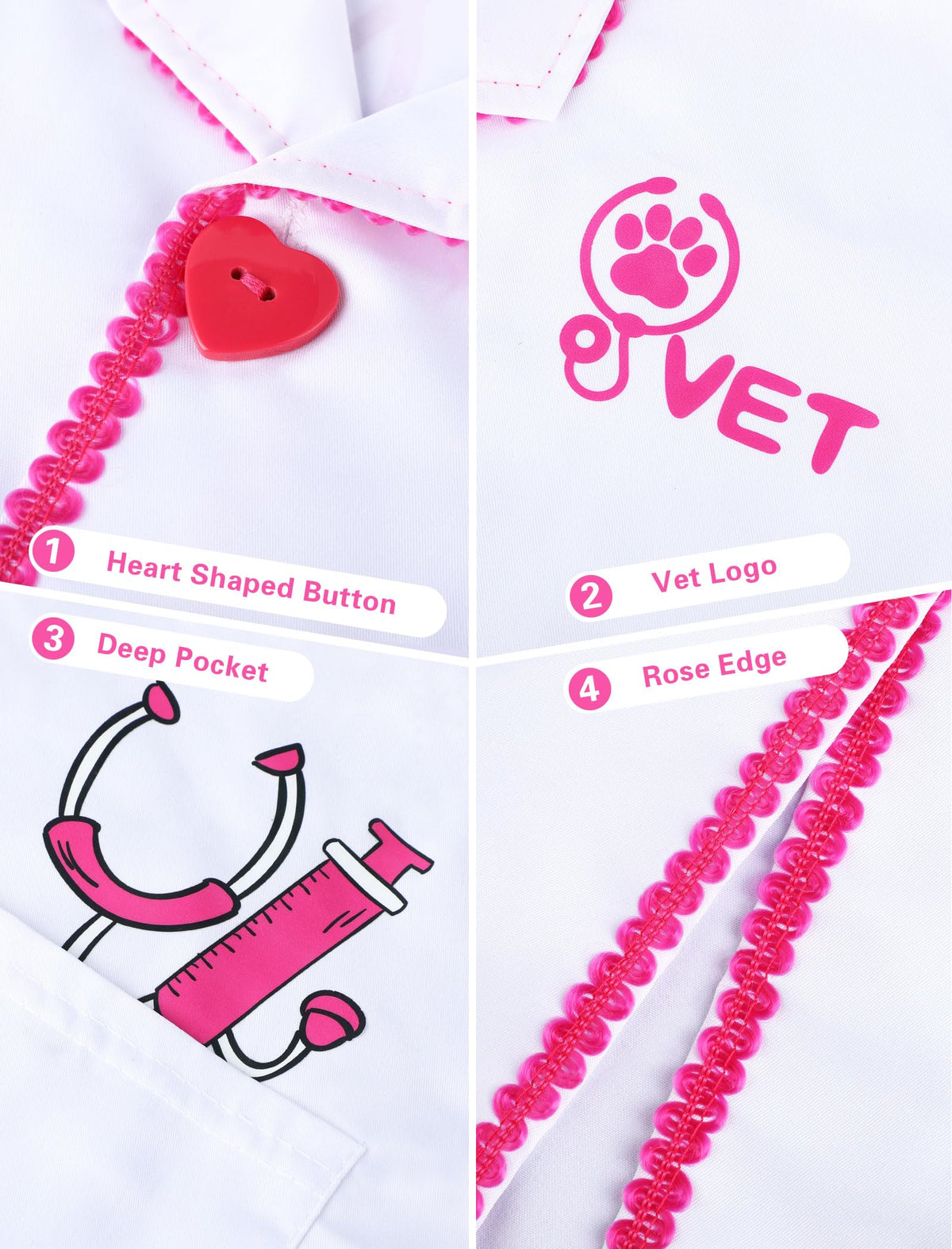 ANPHILE Vet Costume ready for Halloween and imaginative animal care play