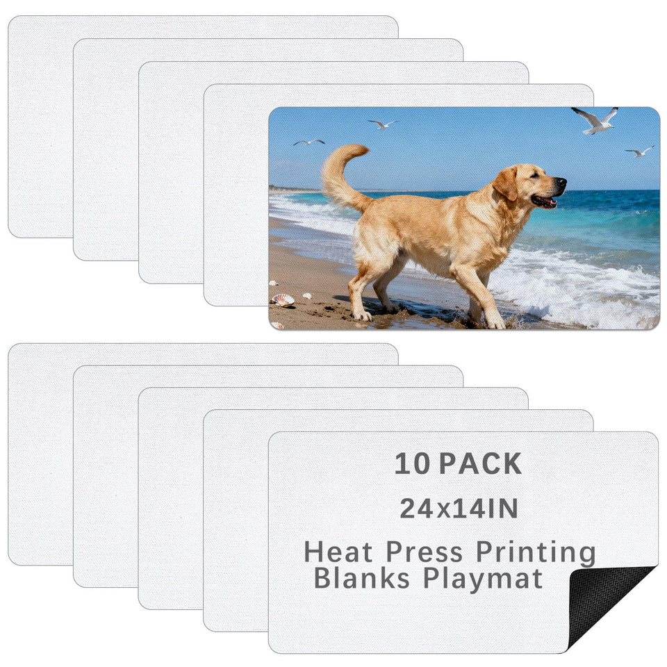 Anpuimult sublimation playmat 14x24 inch rubber surface offers durable, flexible printing opportunities.