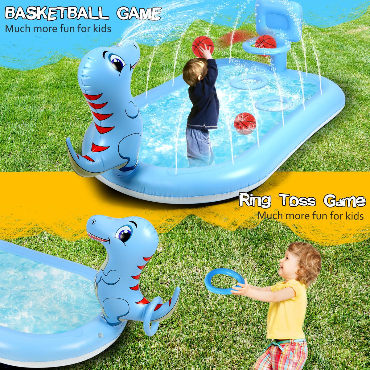 Ansee Splash Pad basketball game promotes cooperative outdoor fun