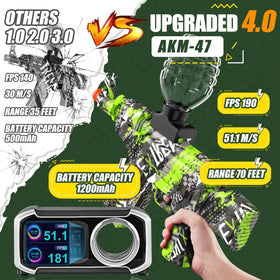 Anstoy AKM-47 gel blaster hopper capacity demo for bigger skirmishes