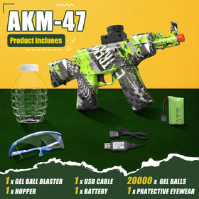 Anstoy AKM-47 gel blaster USB cable for fast recharges between rounds