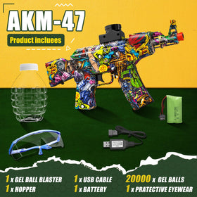 Anstoy AKM-47 gel hopper capacity for fewer reloads during play.