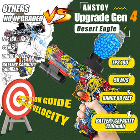 Anstoy gel ball hopper shows ammo at a glance for longer sessions.