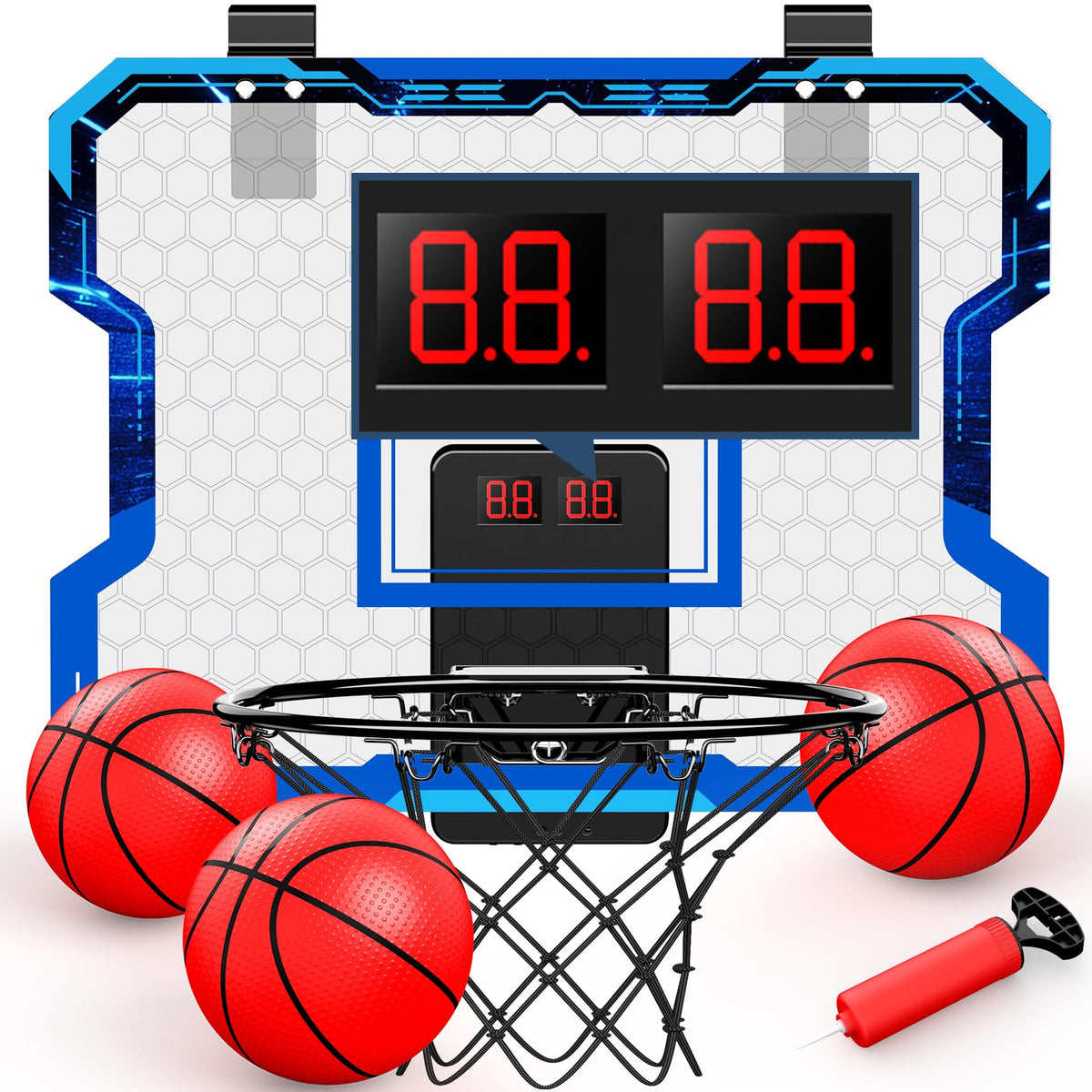 Antaha indoor basketball hoop over the door with scoreboard for home play and score tracking