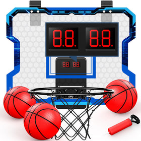 Antaha indoor basketball hoop over the door with scoreboard for home play and score tracking