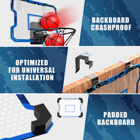 Antaha three rubber basketballs included for immediate play