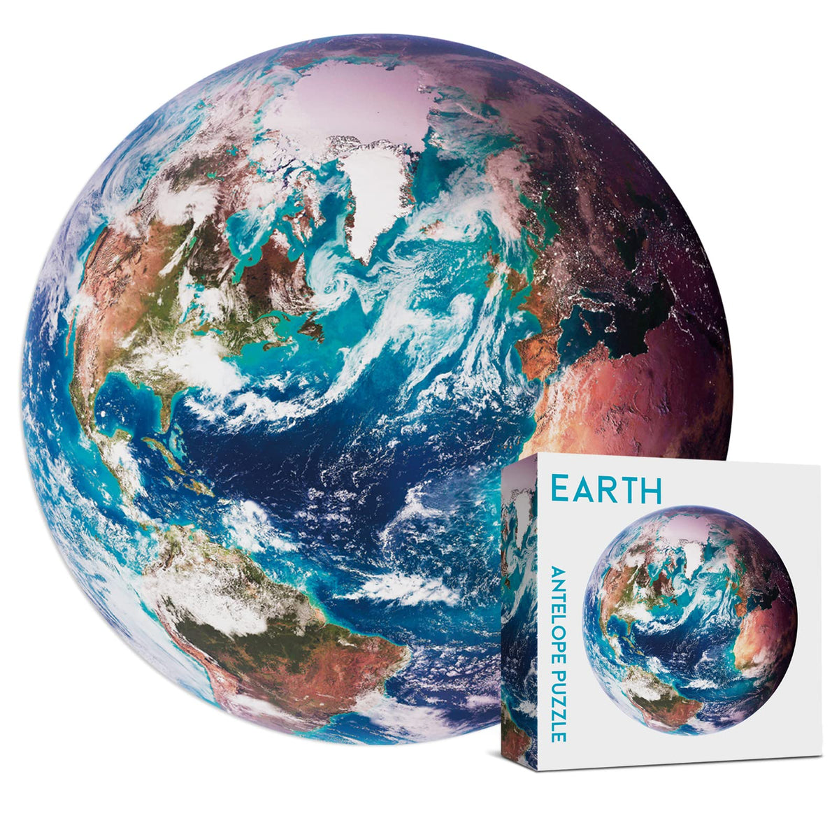 ANTELOPE space-earth-round-puzzle-1000pc shows a vibrant cosmic scene for focused play