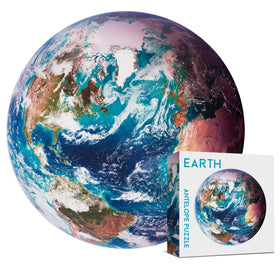 ANTELOPE space-earth-round-puzzle-1000pc shows a vibrant cosmic scene for focused play