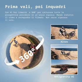 Antigravity A1 Infinity 360 capture with rewind for flexible post-flight framing.