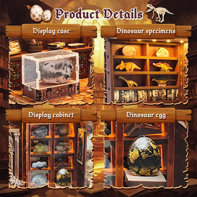 ANTREATU book nook kit features dinosaur collection for home decor