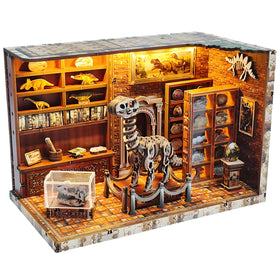 ANTREATU book nook with LED highlights a dinosaur institute on your shelf