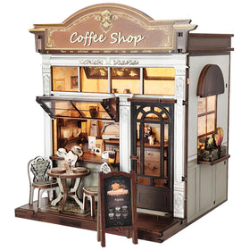 ANTREATU coffee shop miniature exterior for desk display and inspiration