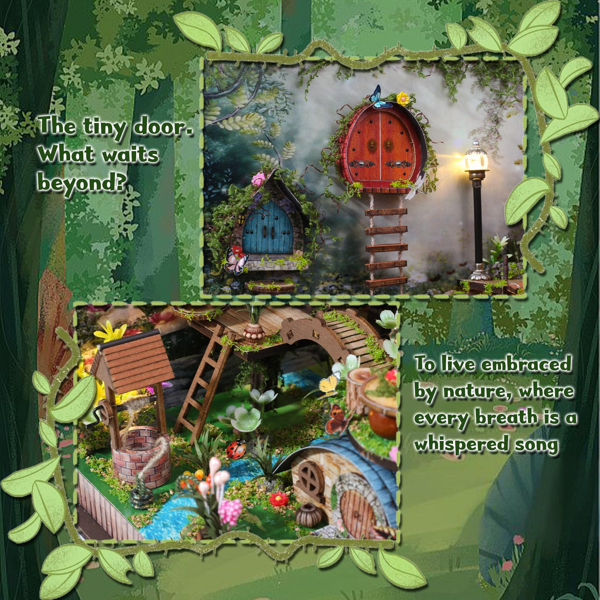 ANTREATU Forest Book Nook Kit fine-cut pieces—puzzle-like fit reduces assembly frustration