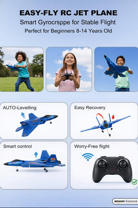 ANTSIR F-22 Raptor blue battery pack to extend flight time.