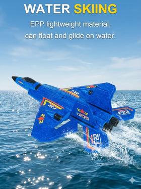ANTSIR F-22 Raptor blue remote control for four-direction maneuvering.