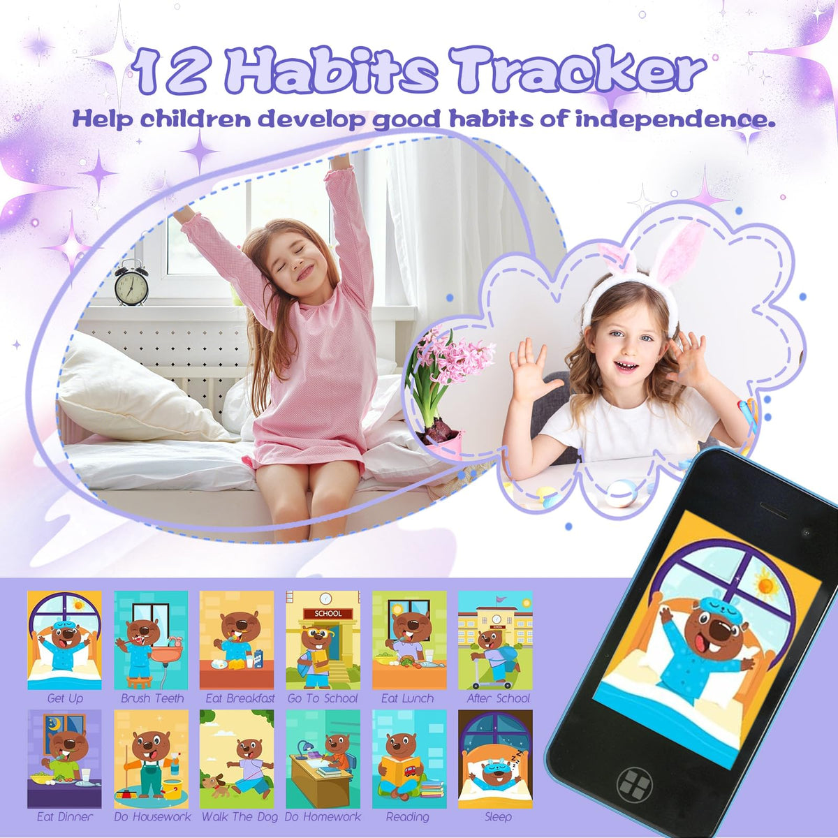 ANTUMKDS Kids Phone blue durability shot highlights silicone shell protection