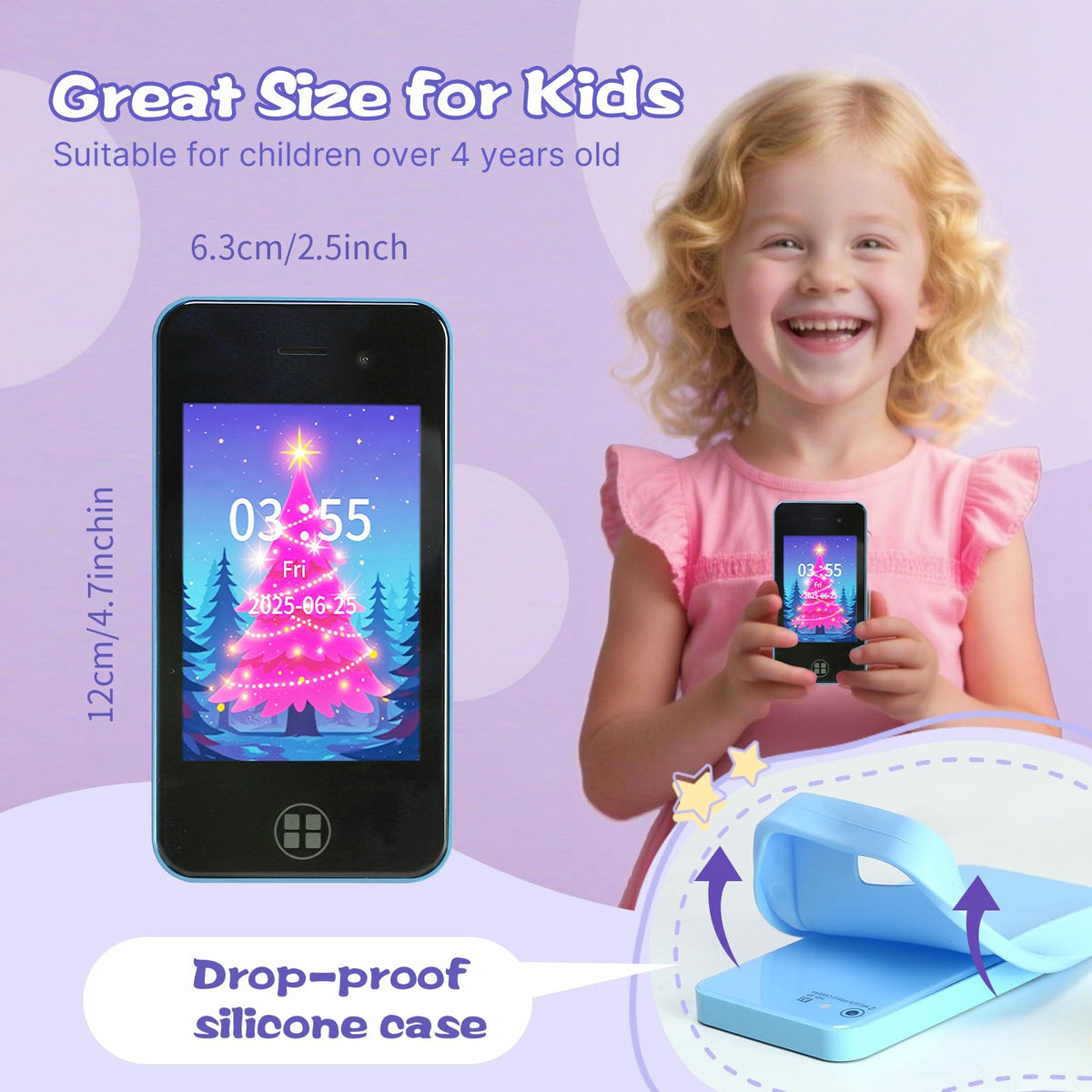 ANTUMKDS Kids Phone blue music mode supports offline songs and stories