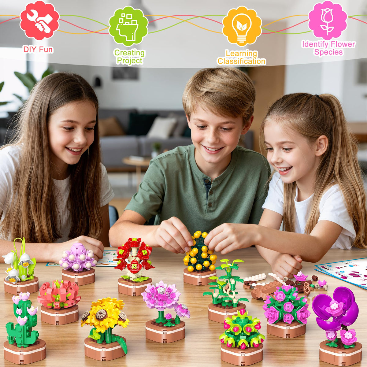 Anvure mini plant display showcasing 1001 pieces for hands-on learning