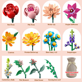 Anvure Flowers BPA-free ABS materials emphasize safe, durable blocks for kids