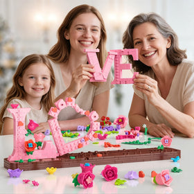 Anvure pink flower building blocks spark creative display and personal expression.