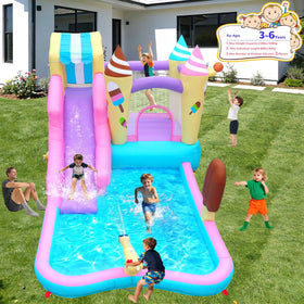 Anypool 8-in-1 bounce house water slide combines active play and social fun for kids.