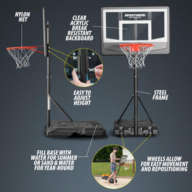 ANYTHING SPORTS stay-in-pool design keeps players in the water while playing.