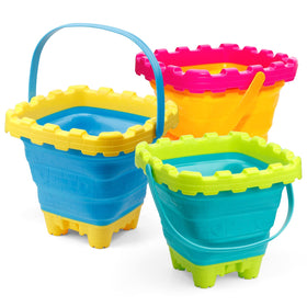Anzmtosn 3L jumbo foldable bucket with castle mold for sandcastle play