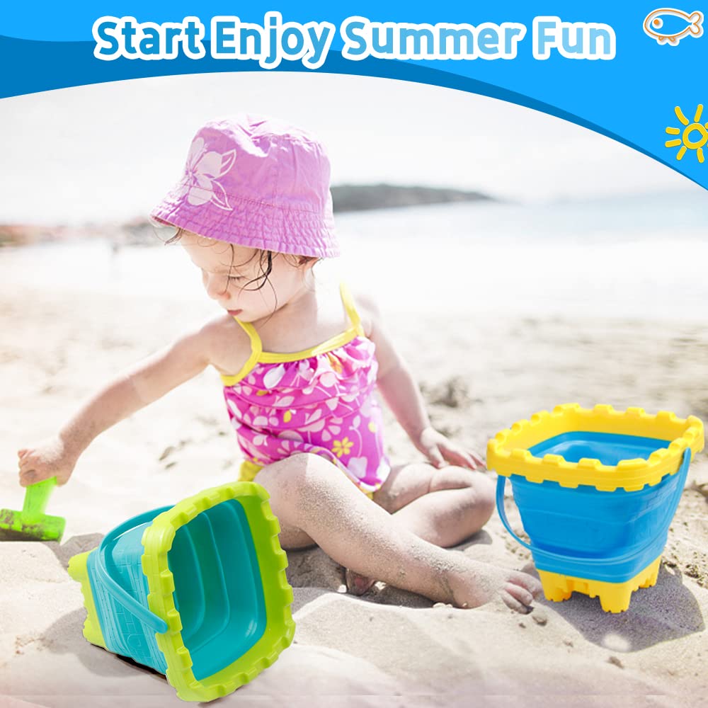Anzmtosn three-pack foldable buckets for family adventures