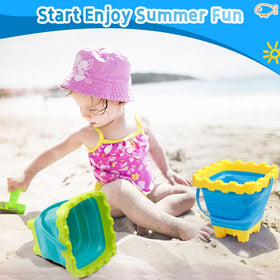 Anzmtosn three-pack foldable buckets for family adventures